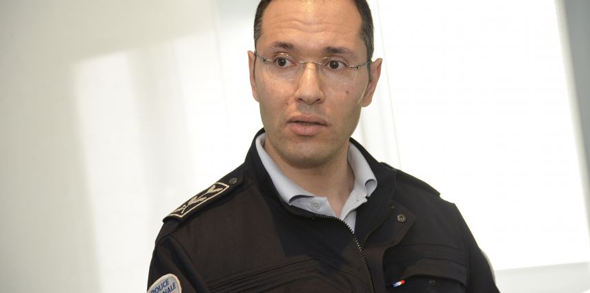 Visite du poste de la Police Municipale par Francis Wetta (Directeur Départemental de la Sécurité Publique)